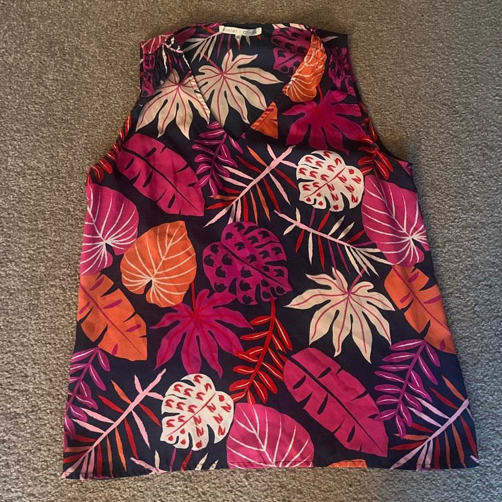 Violet and Claire floral tank